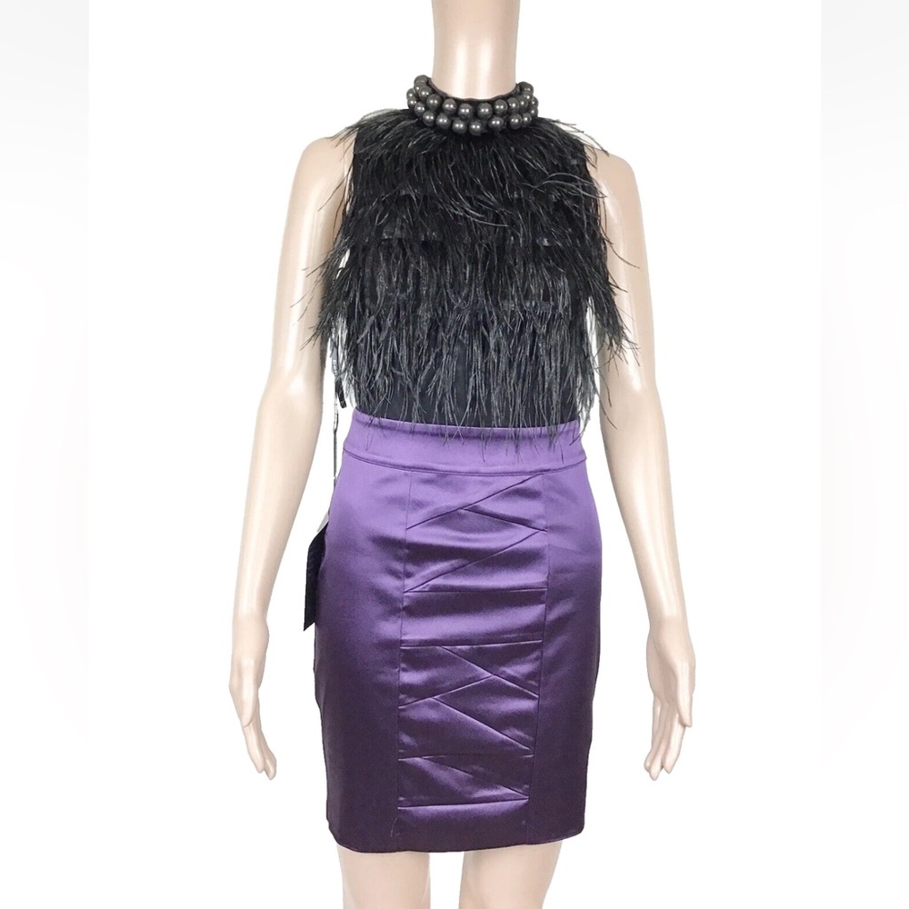 Bebe beaded/ feather cocktail dress